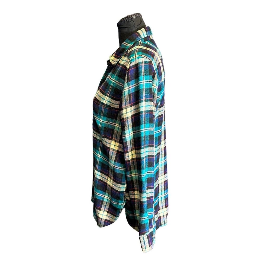 American Eagle Ahh-Mazingly Soft Plaid Boyfriend Flannel Shirt Women’s M - Picture 3 of 9